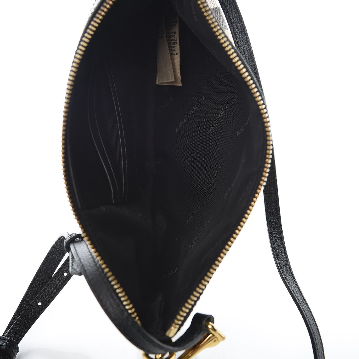 Burberry House Check Derby Peyton Crossbody Clutch Bag Black 5 of 13