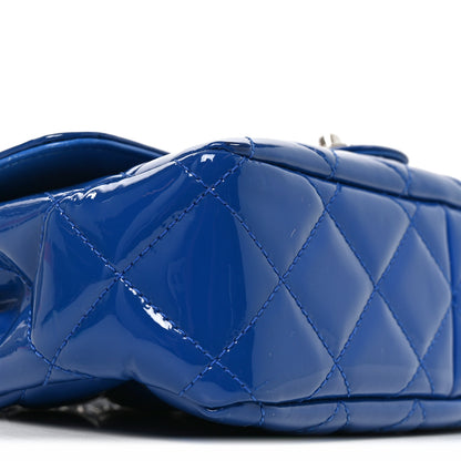 Chanel Patent Quilted Small Coco Shine Flap Blue 9 of 10