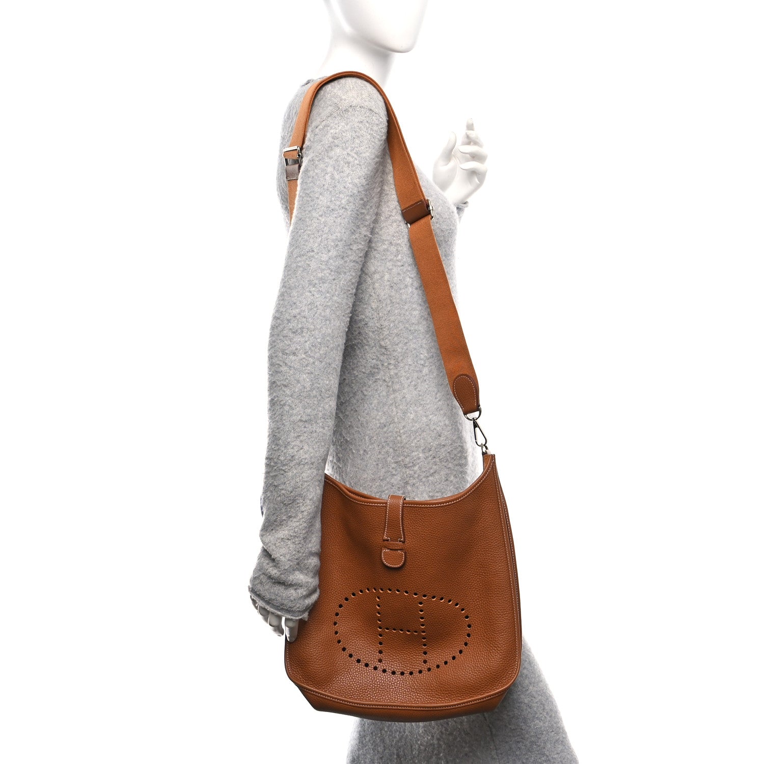 Hermes Taurillon Clemence Evelyne III GM Gold 2 of 10