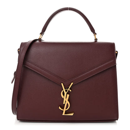 Saint Laurent Grain de Poudre Medium Classic Monogram Cassandra Top Handle Rouge Legion 1 of 12