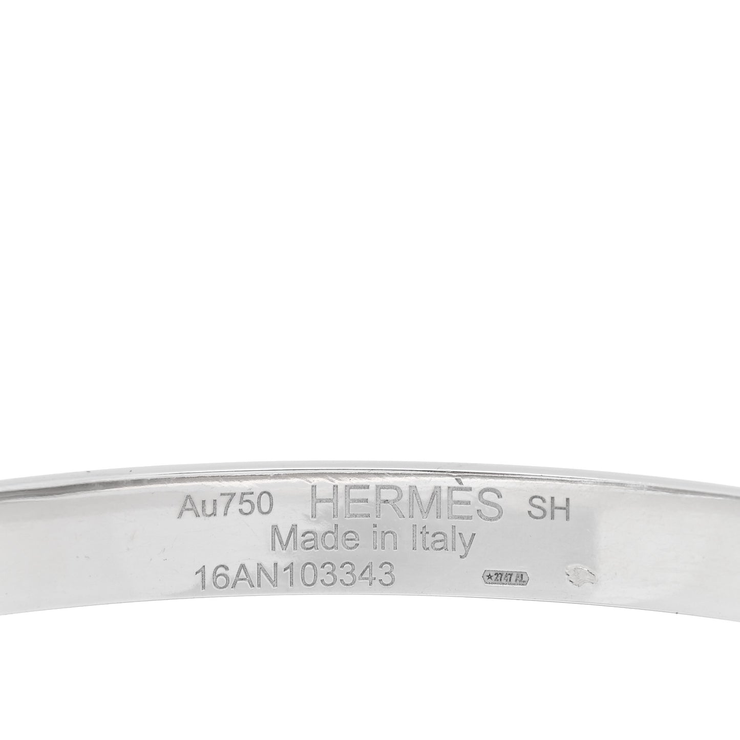 18K White Gold Diamond PM H D'Ancre Bracelet SH