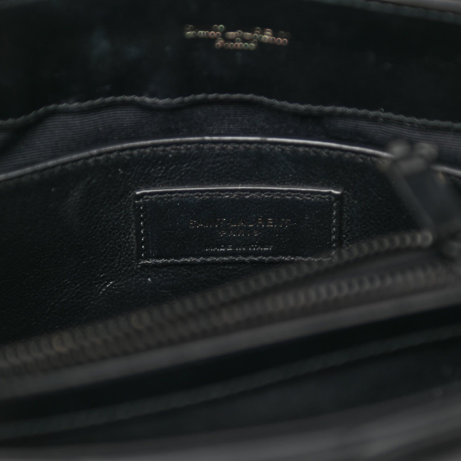 Saint Laurent Calfskin Y Quilted Monogram Monochrome Small Loulou Chain Satchel Black 6 of 15