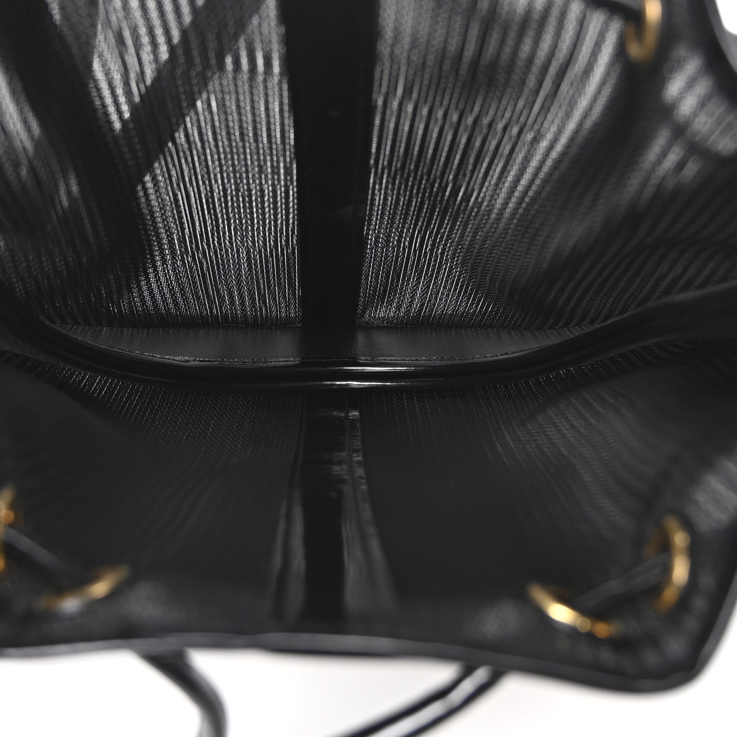 Mesh Patent Calfskin Daryl Shoulder Bag Black