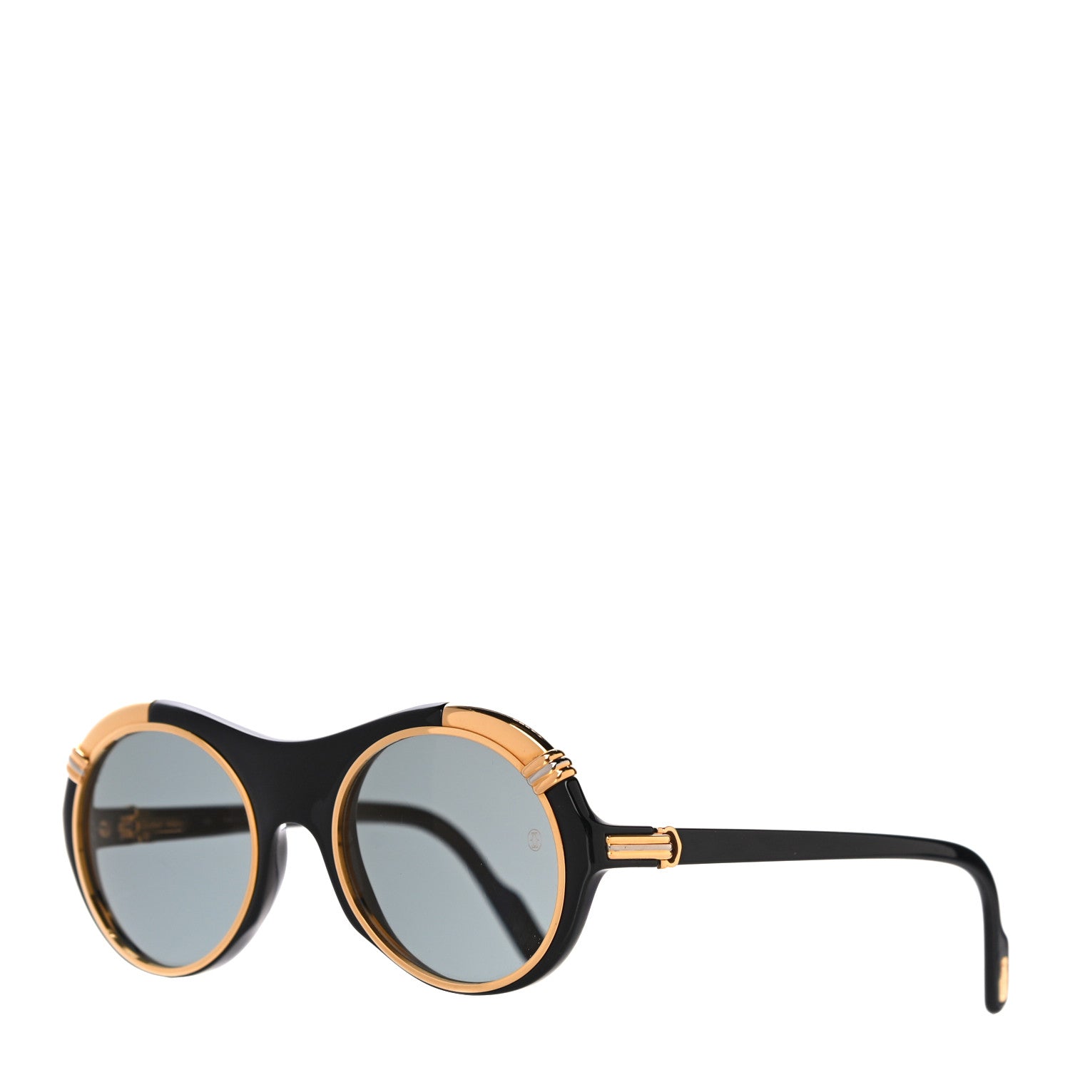 Cartier Vintage Diabolo Sunglasses 130 Black Gold 1 of 10