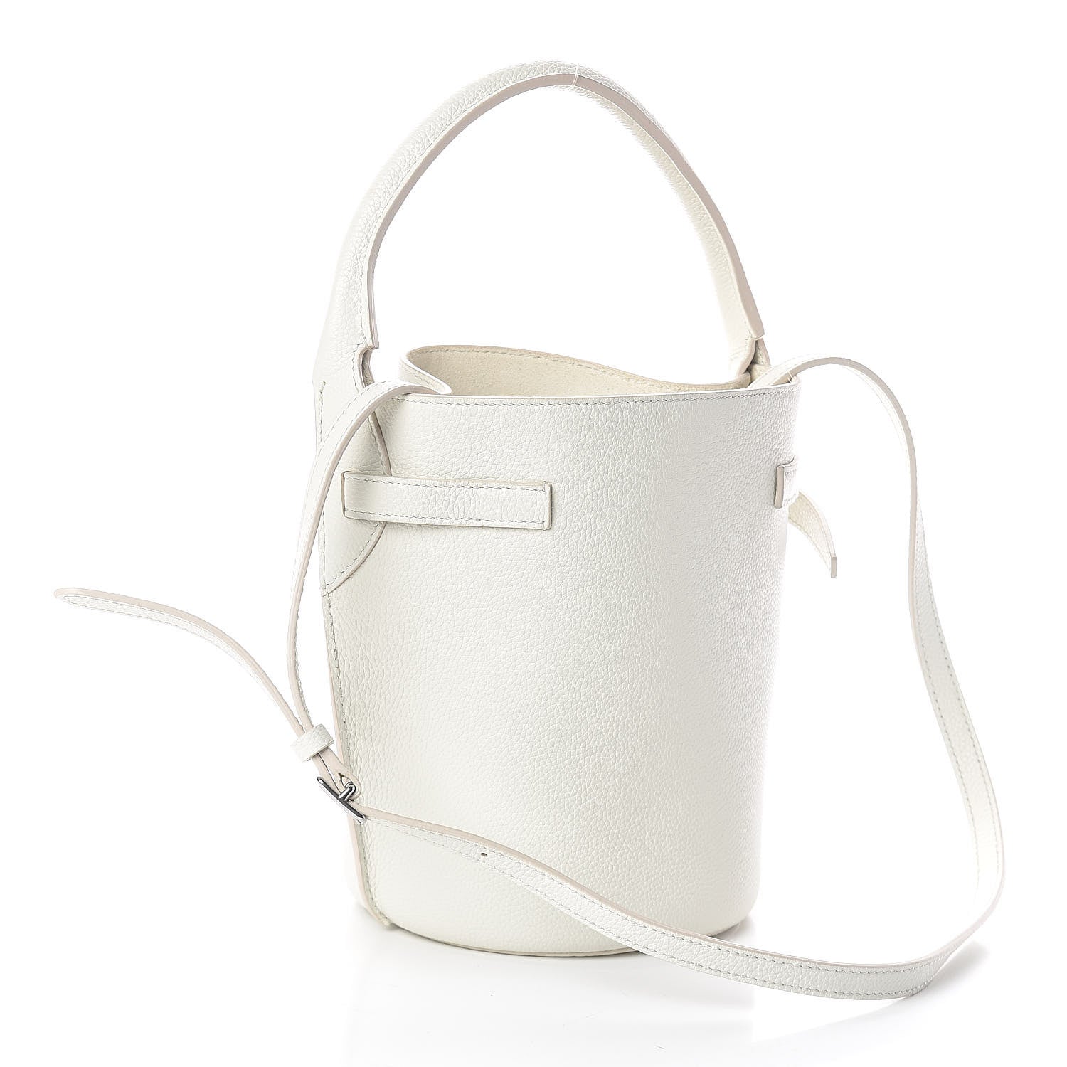 Celine Supple Grained Calfskin Nano Big Bag Bucket White 3 of 9