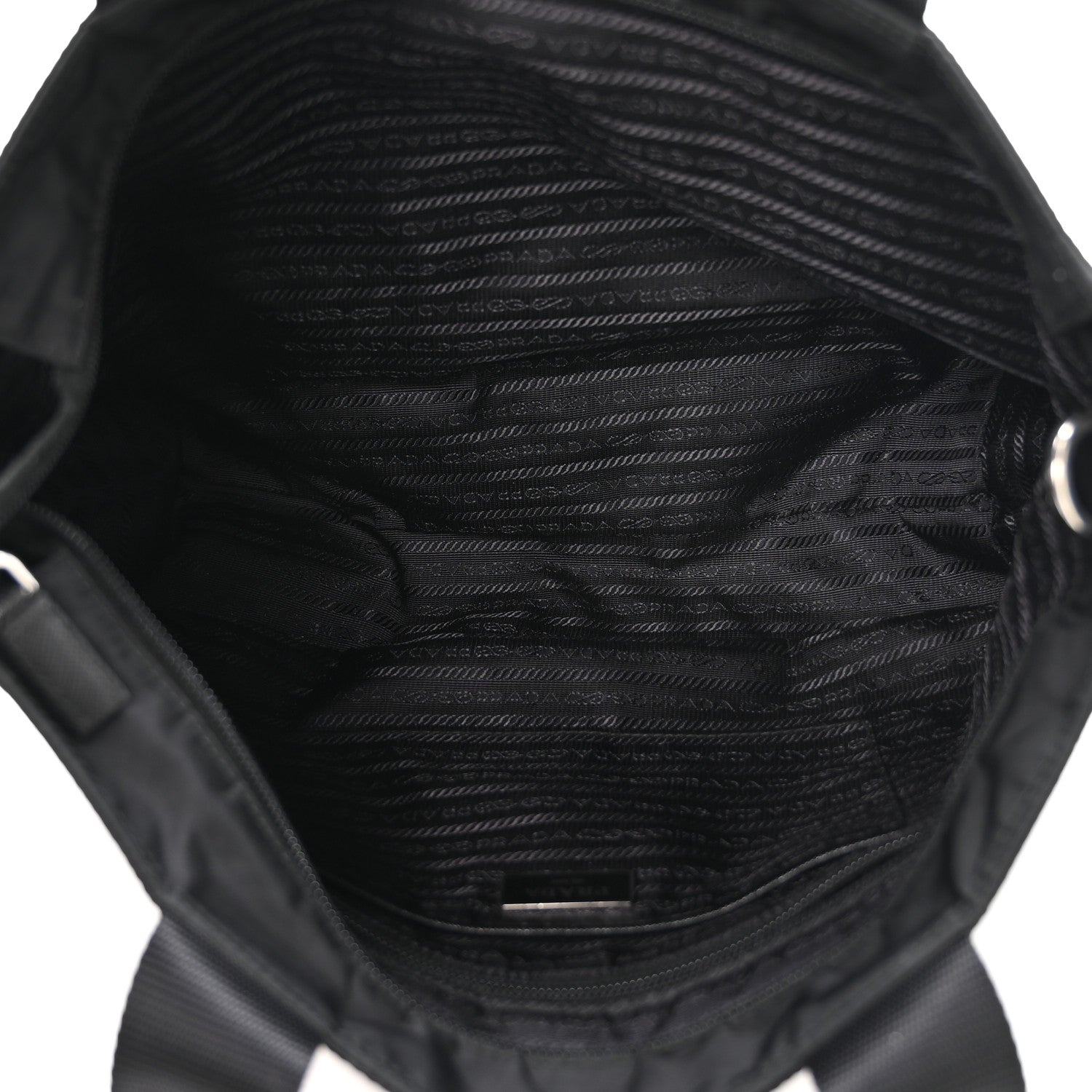 Prada Nylon Vela East West Shopper Tote Black 5 of 12