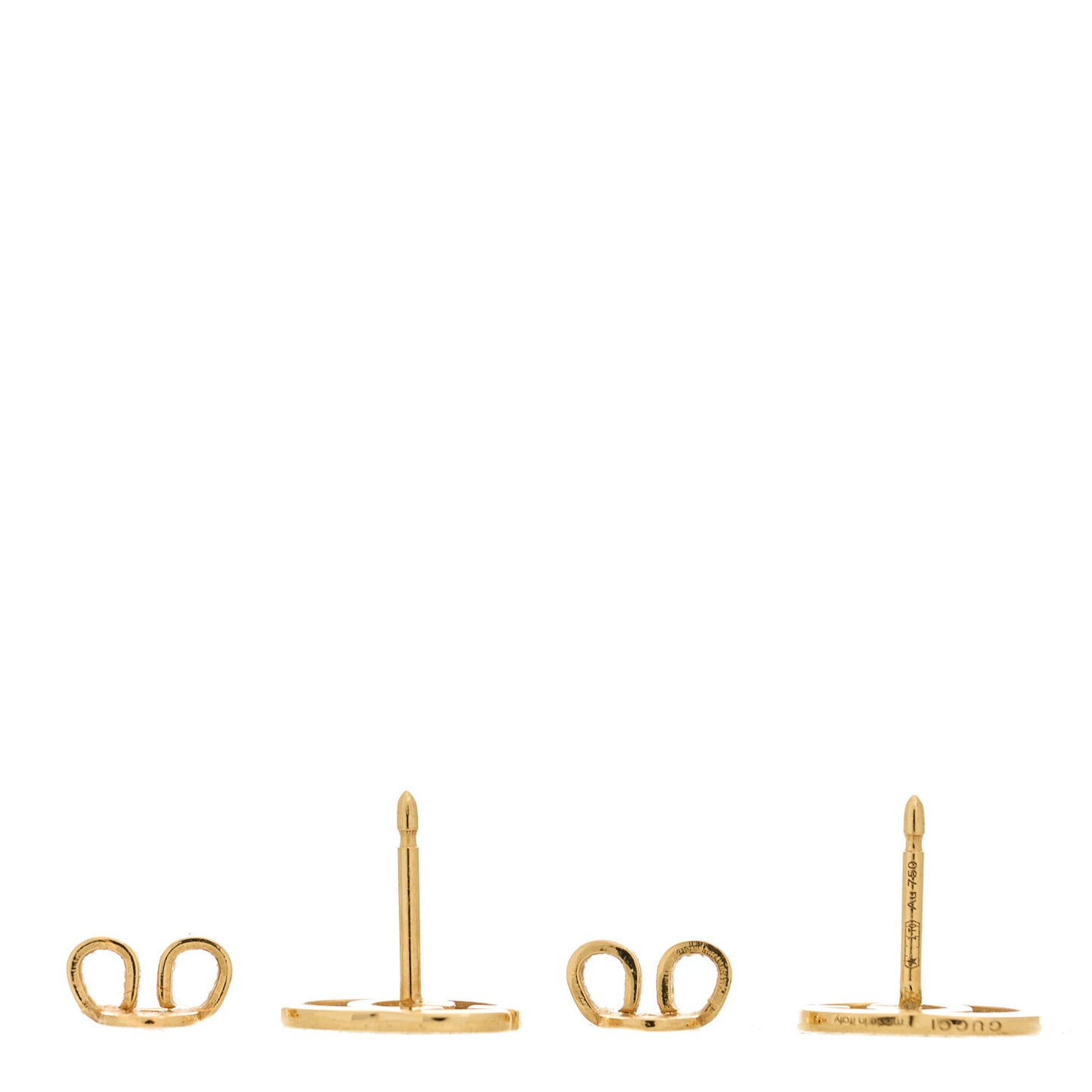 18K Yellow Gold GG Tissue Stud Earrings