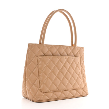 Chanel Caviar Quilted Medallion Tote Beige 3 of 10