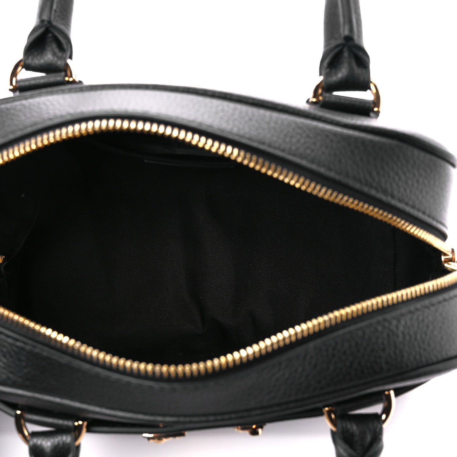 Versace Saffiano Virtus Small Bowling Bag Black 5 of 15