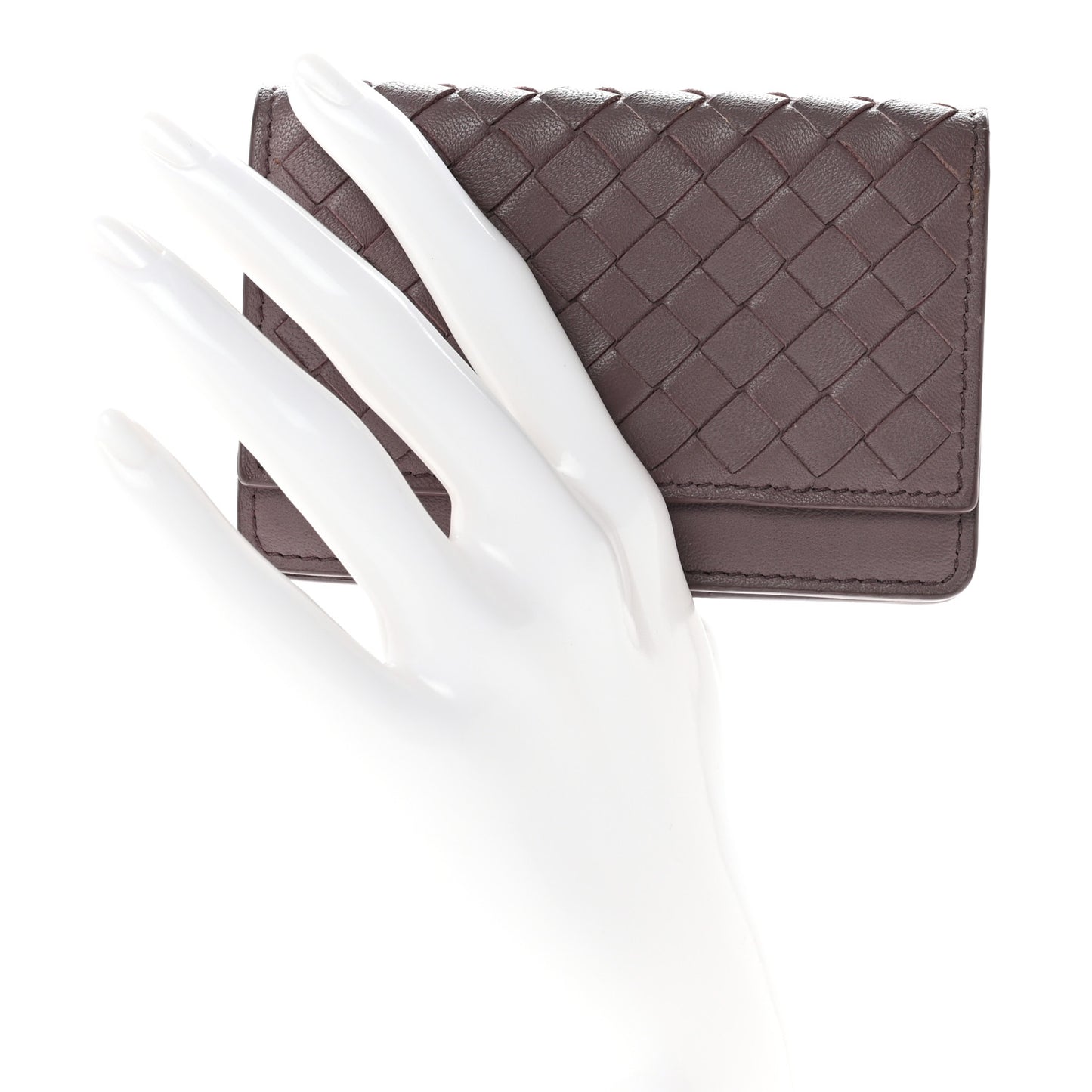 Nappa Intrecciato Card Holder Lilac