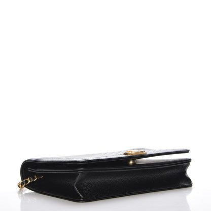 Chanel Caviar Chevron Quilted Boy Wallet On Chain WOC Black 4 of 9