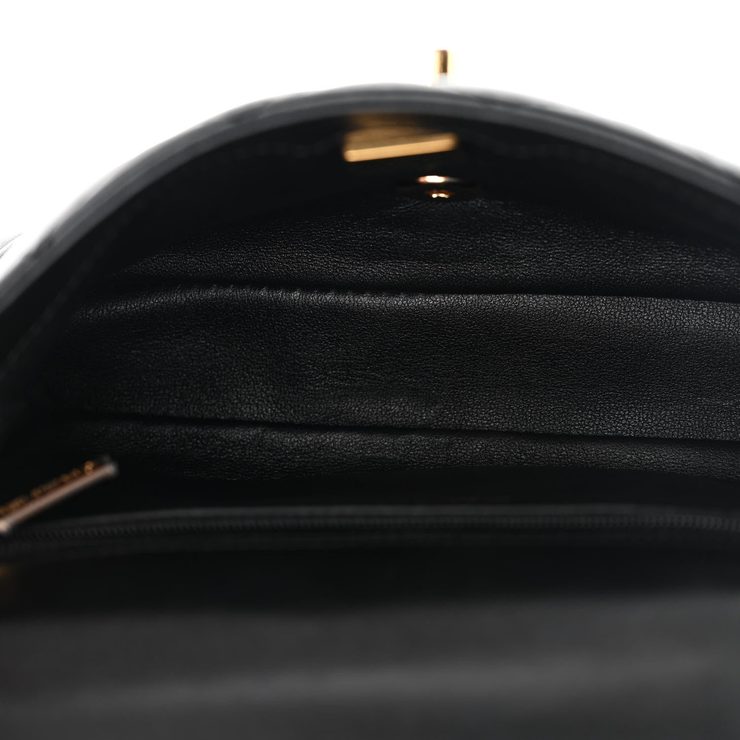 Chanel Shiny Lambskin Quilted Golden Links Top Handle Flap Black 5 of 11
