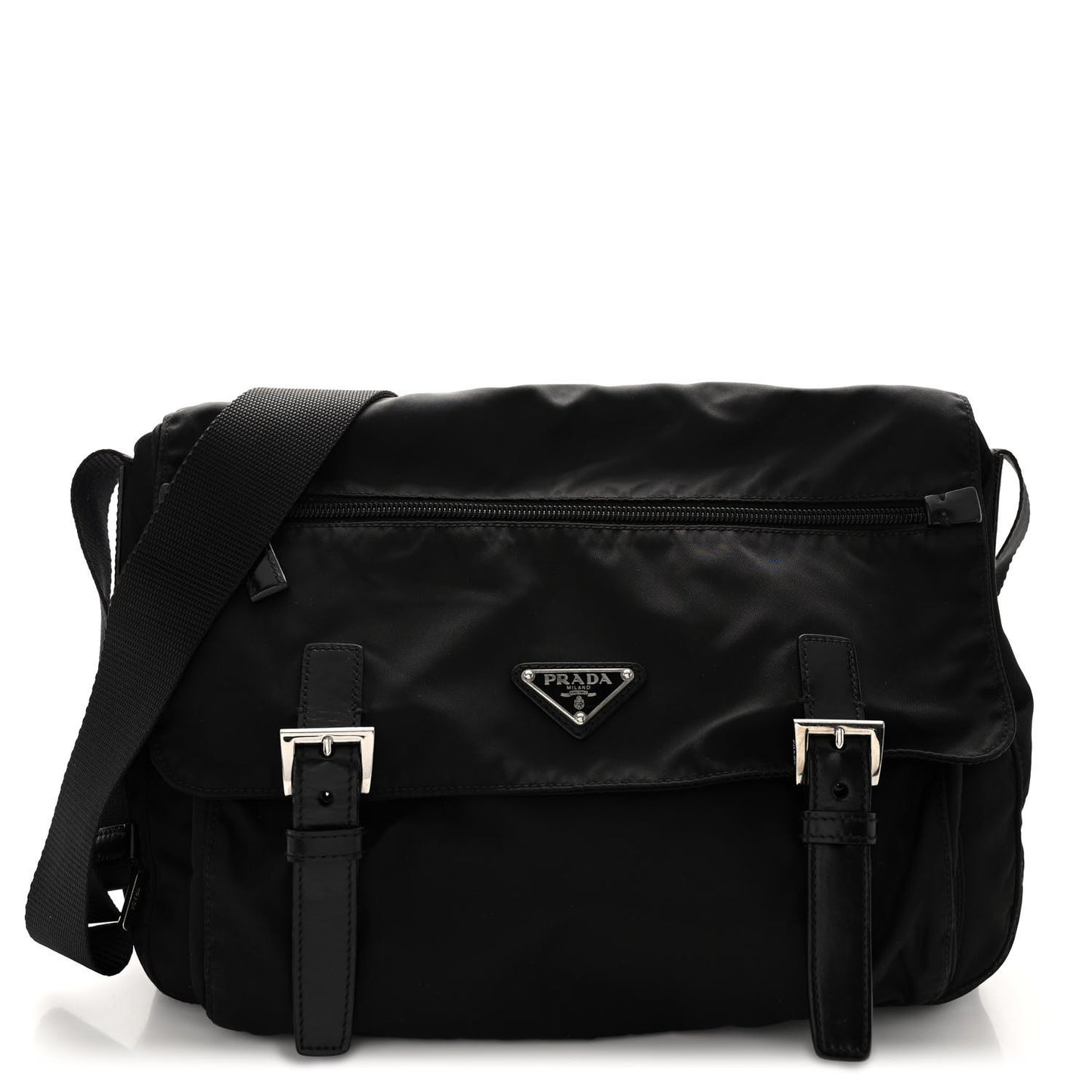 Tessuto Nylon Messenger Bag Black