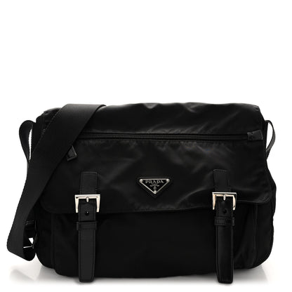 Prada Tessuto Nylon Messenger Bag Black 1 of 9