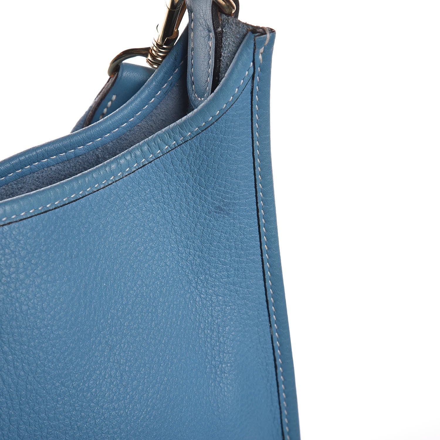 Hermes Taurillon Clemence Evelyne PM Blue Jean 10 of 13