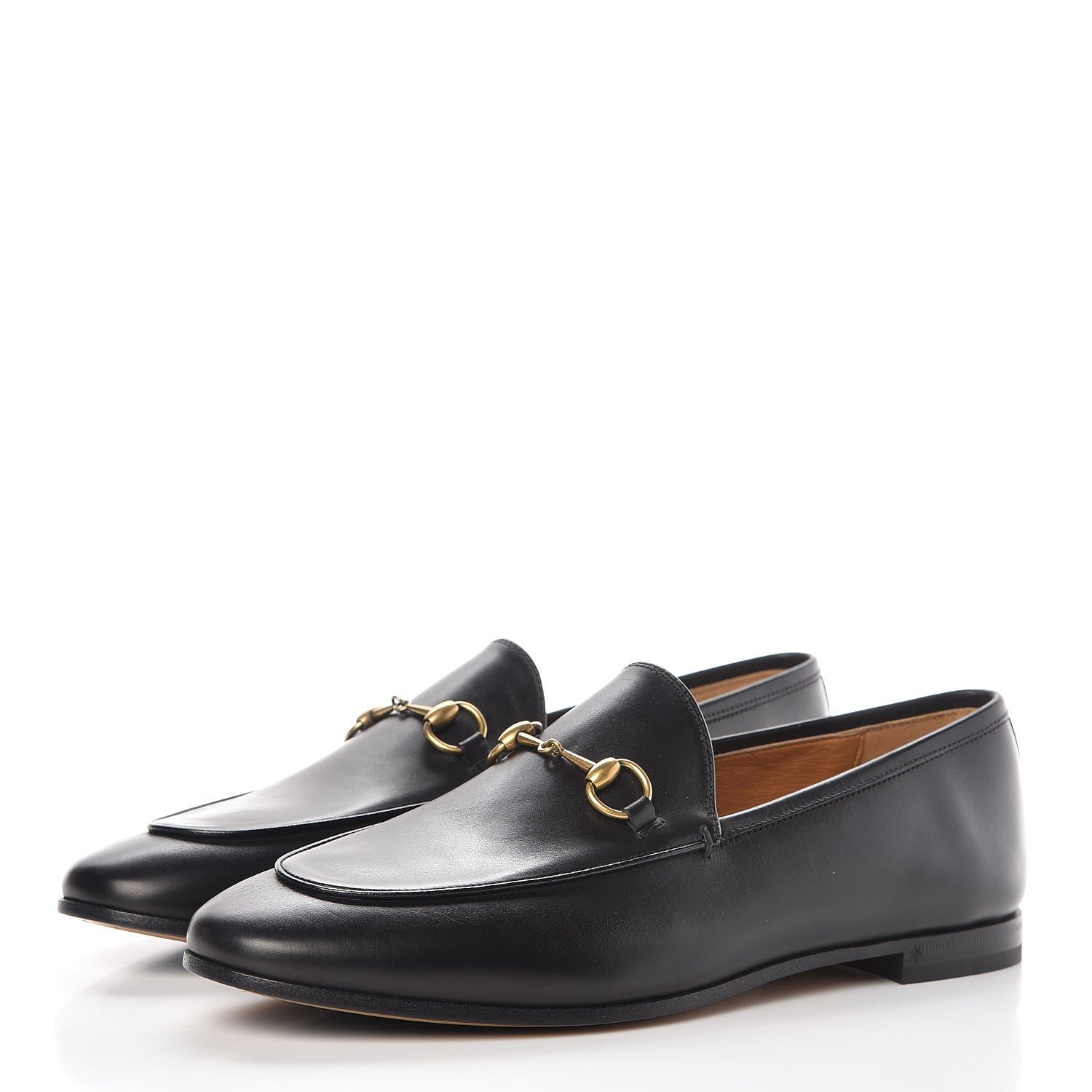 Gucci Calfskin Womens Jordaan Loafers 40.5 Black 3 of 9