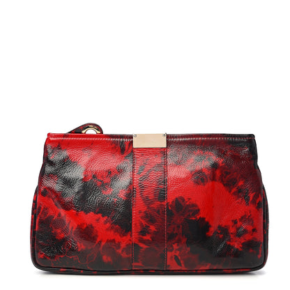 Jimmy Choo Patent Clutch Red Black 1 of 5