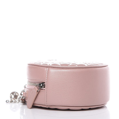 Chanel Goatskin Camellia Quilted Round Clutch With Chain Light Pink 4 of 10
