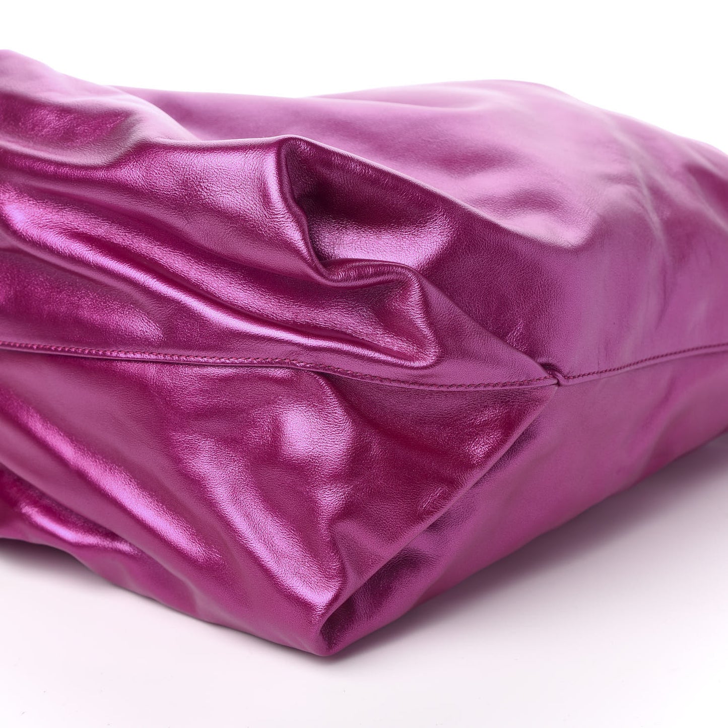 Lambskin Teddy Drawstring Bag Fuchsia