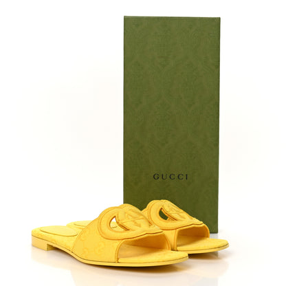 Gucci Canvas Interlocking G Womens Slide Sandals 39.5 39.5 Sun Ray 9 of 9