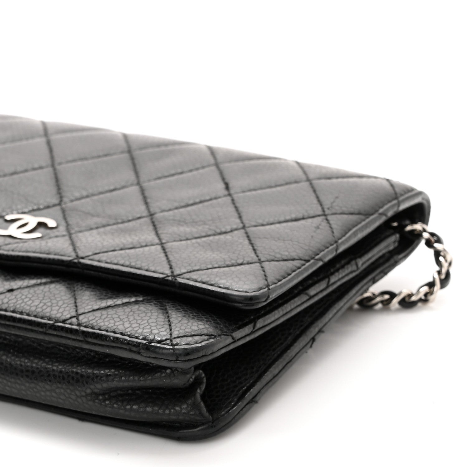 Chanel Caviar Quilted Wallet On Chain WOC Black 11 of 12