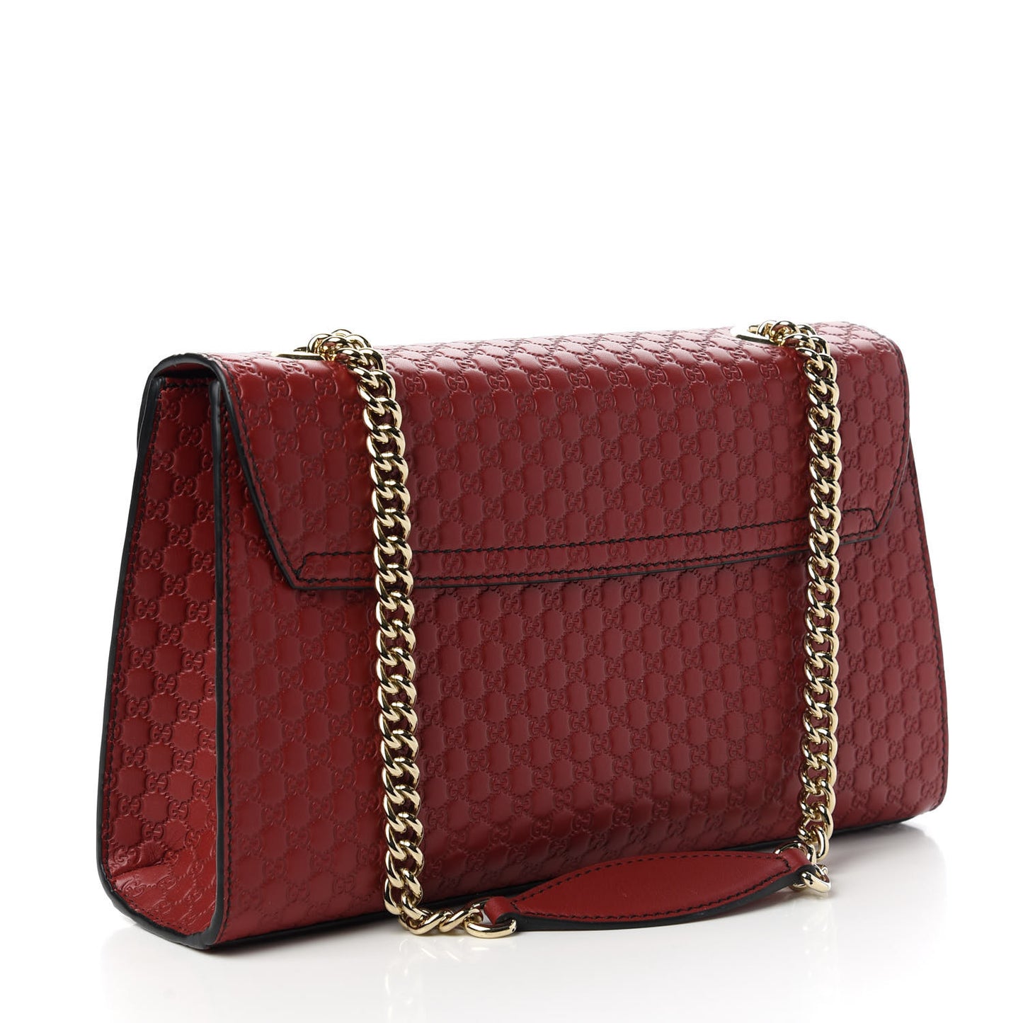 Microguccissima Medium Emily Chain Shoulder Bag Red