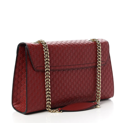 Gucci Microguccissima Medium Emily Chain Shoulder Bag Red 3 of 10