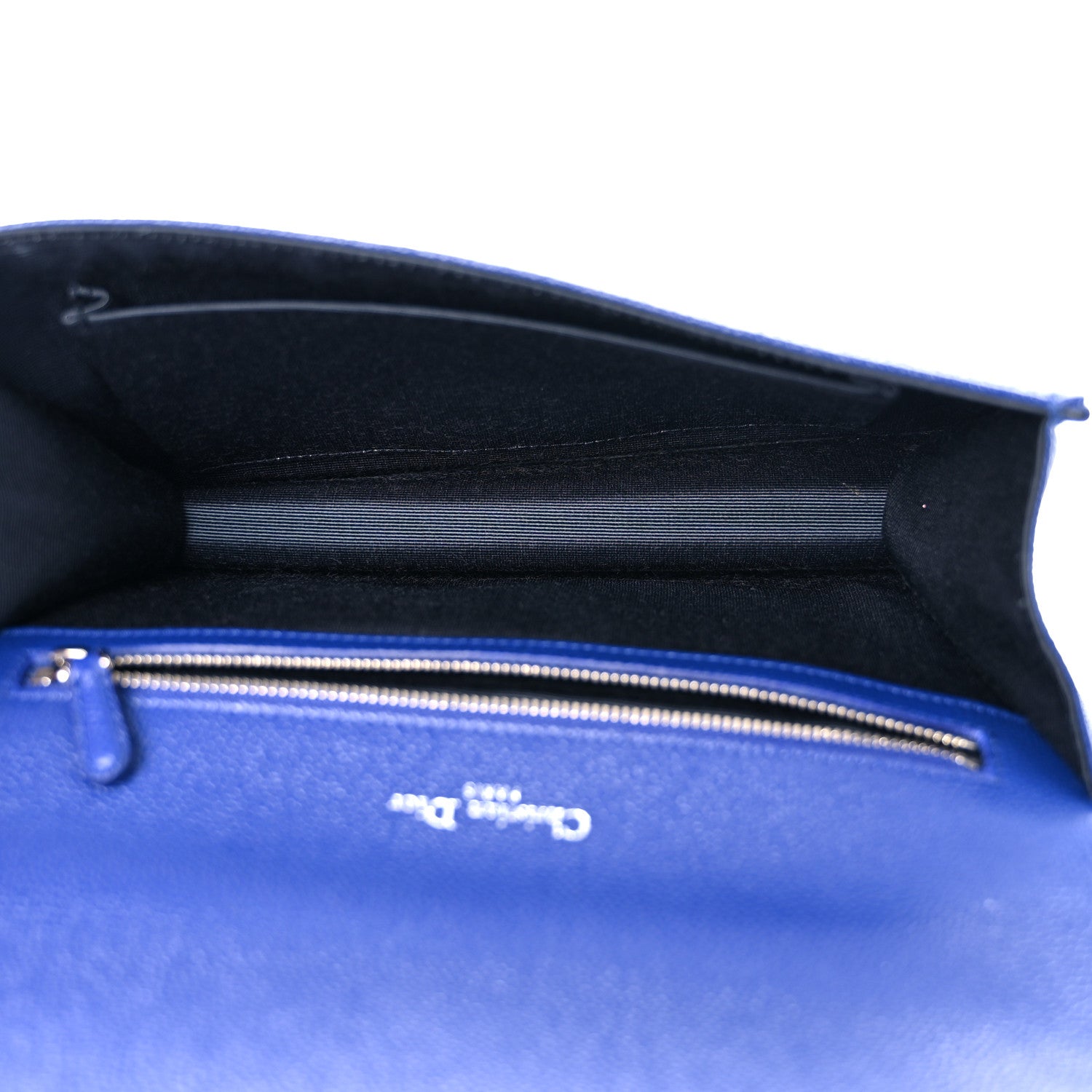 Christian Dior Grained Calfskin Medium Diorama Flap Bag Blue 5 of 18