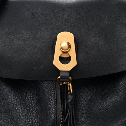Chloe Calfskin Medium Owen Flap Bag Full Blue 9 of 14