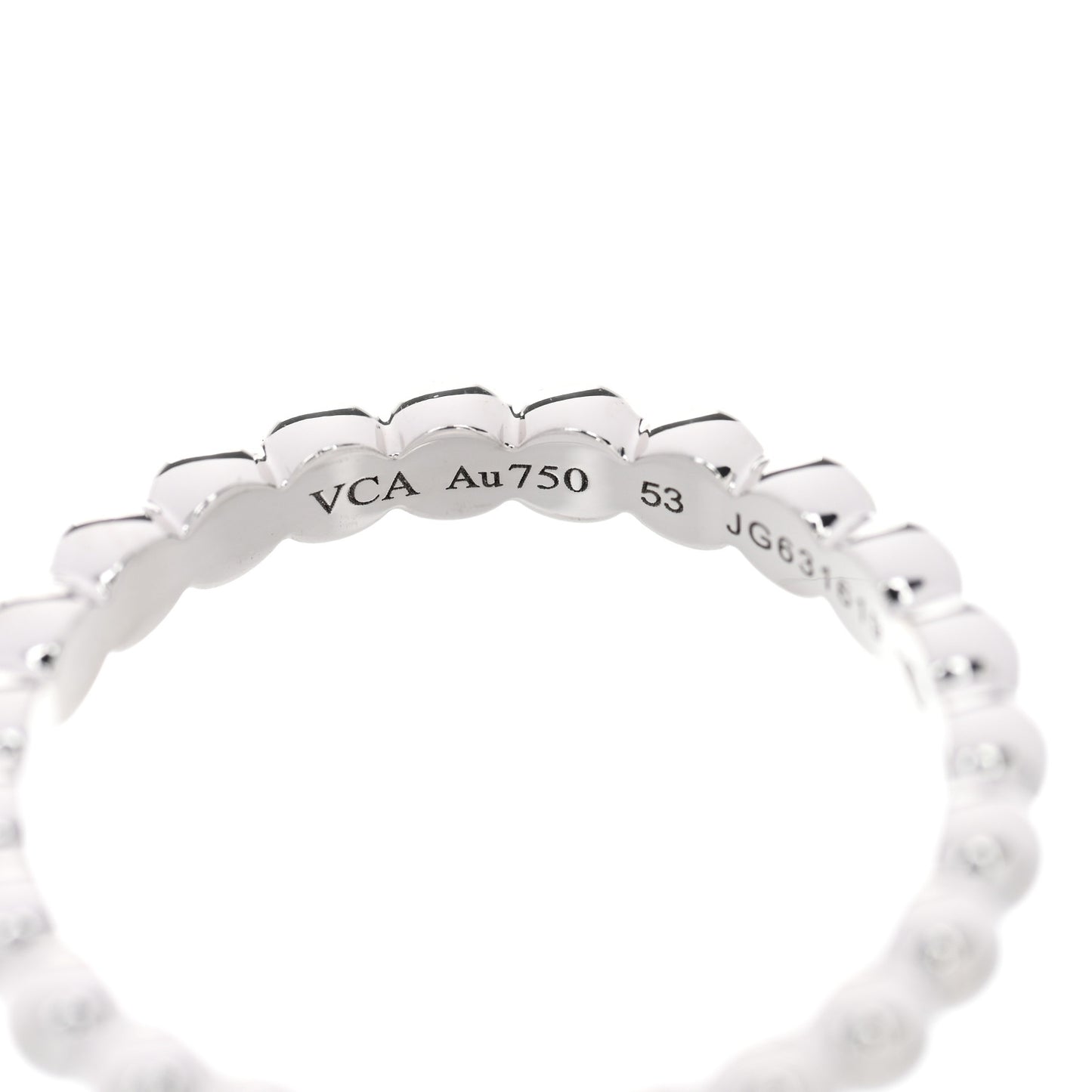 18K White Gold Small Perlee Ring 53 6.5