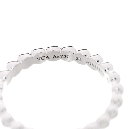 Van Cleef & Arpels 18K White Gold Small Perlee Ring 53 6.5 4 of 6