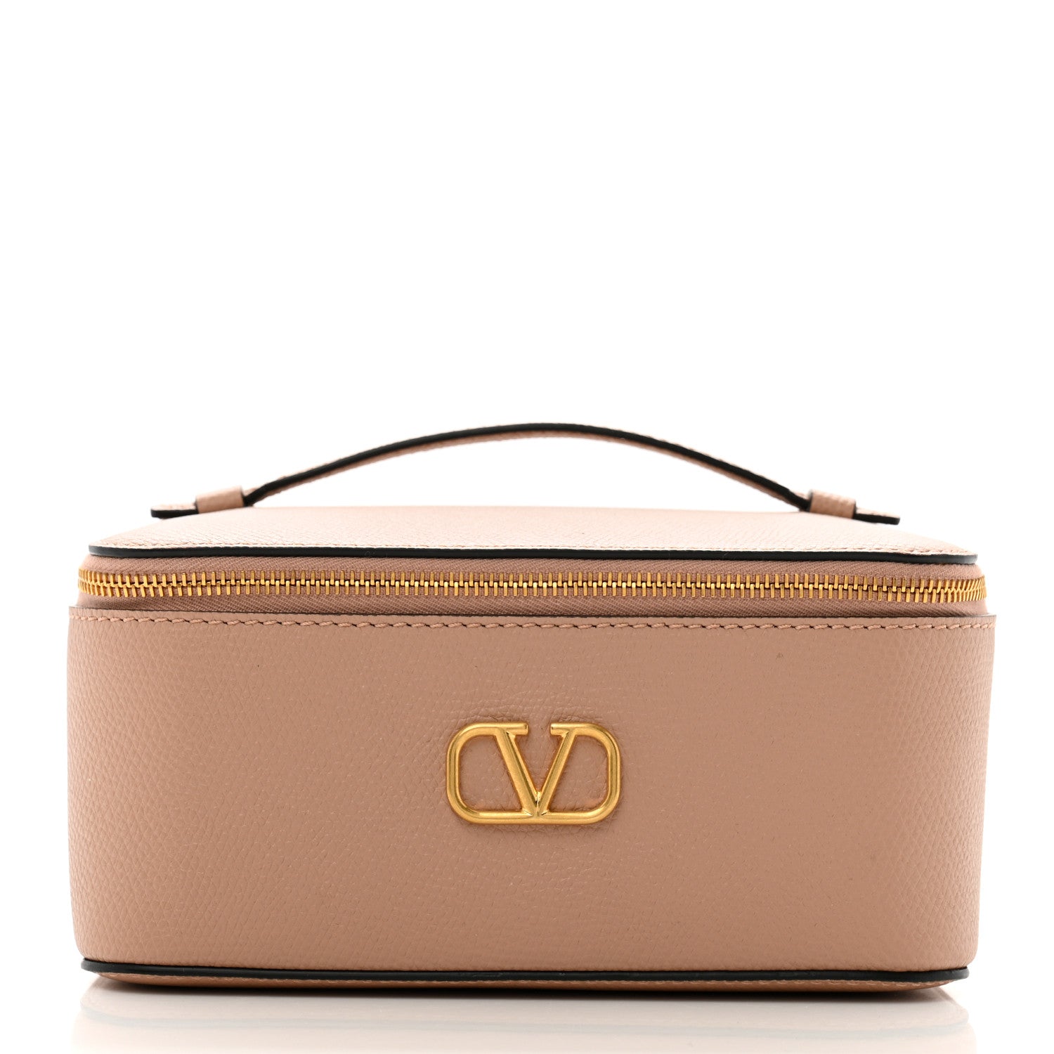 Valentino Garavani Grained Calfskin VLogo Signature Wash Bag Rose Cannelle 2 of 9