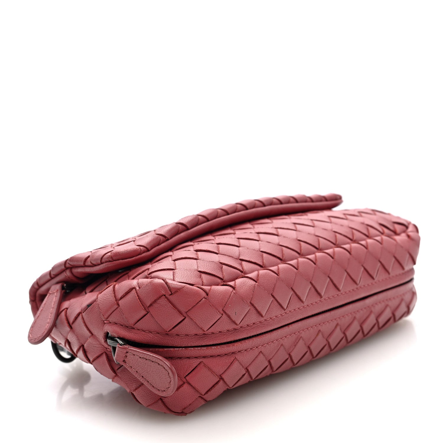 Bottega Veneta Nappa Intrecciato Small Chain Crossbody Rose Pink 4 of 10