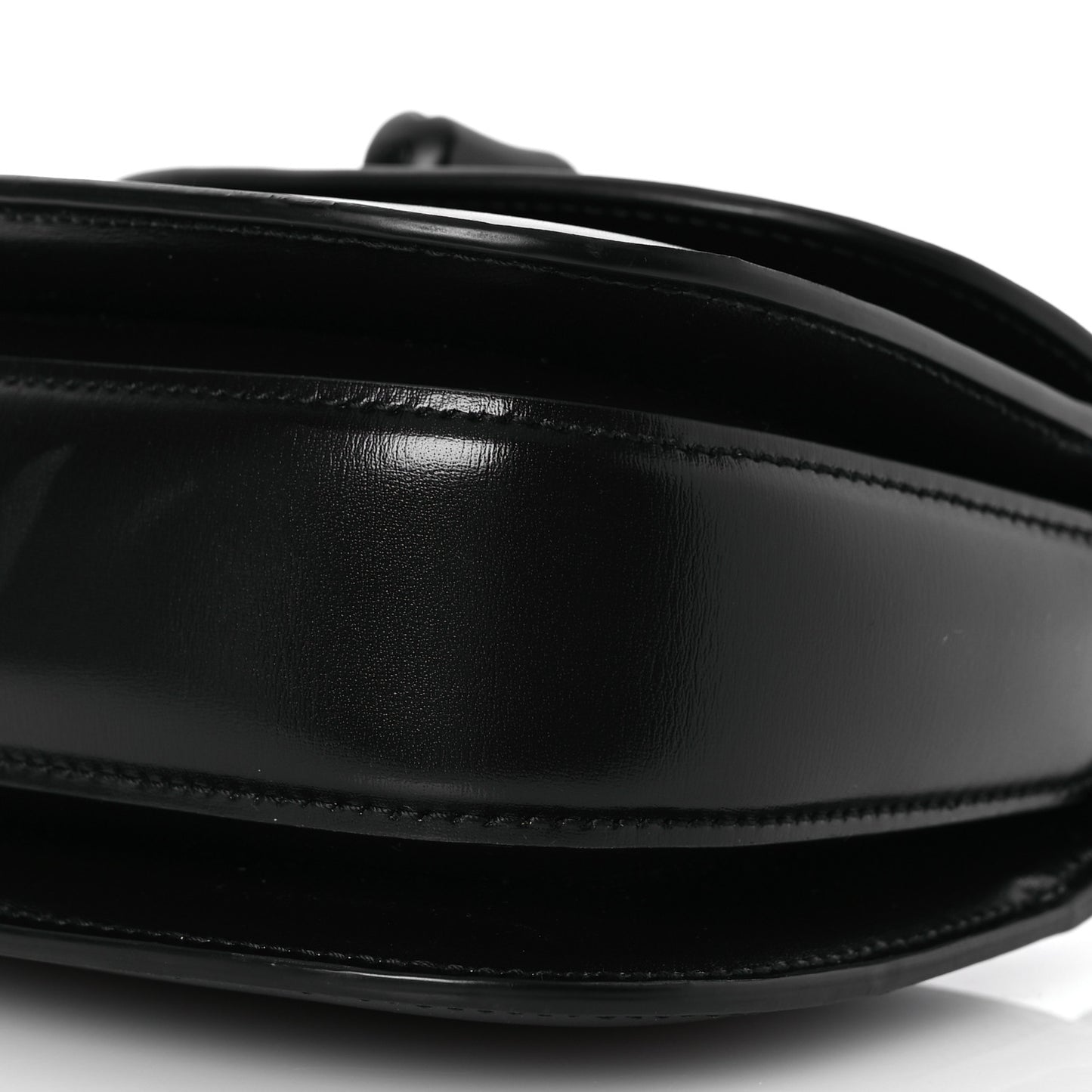 Boarded Dyana Lux Calfskin Web Monochrome Mini Bamboo 1947 Top Handle Bag Black