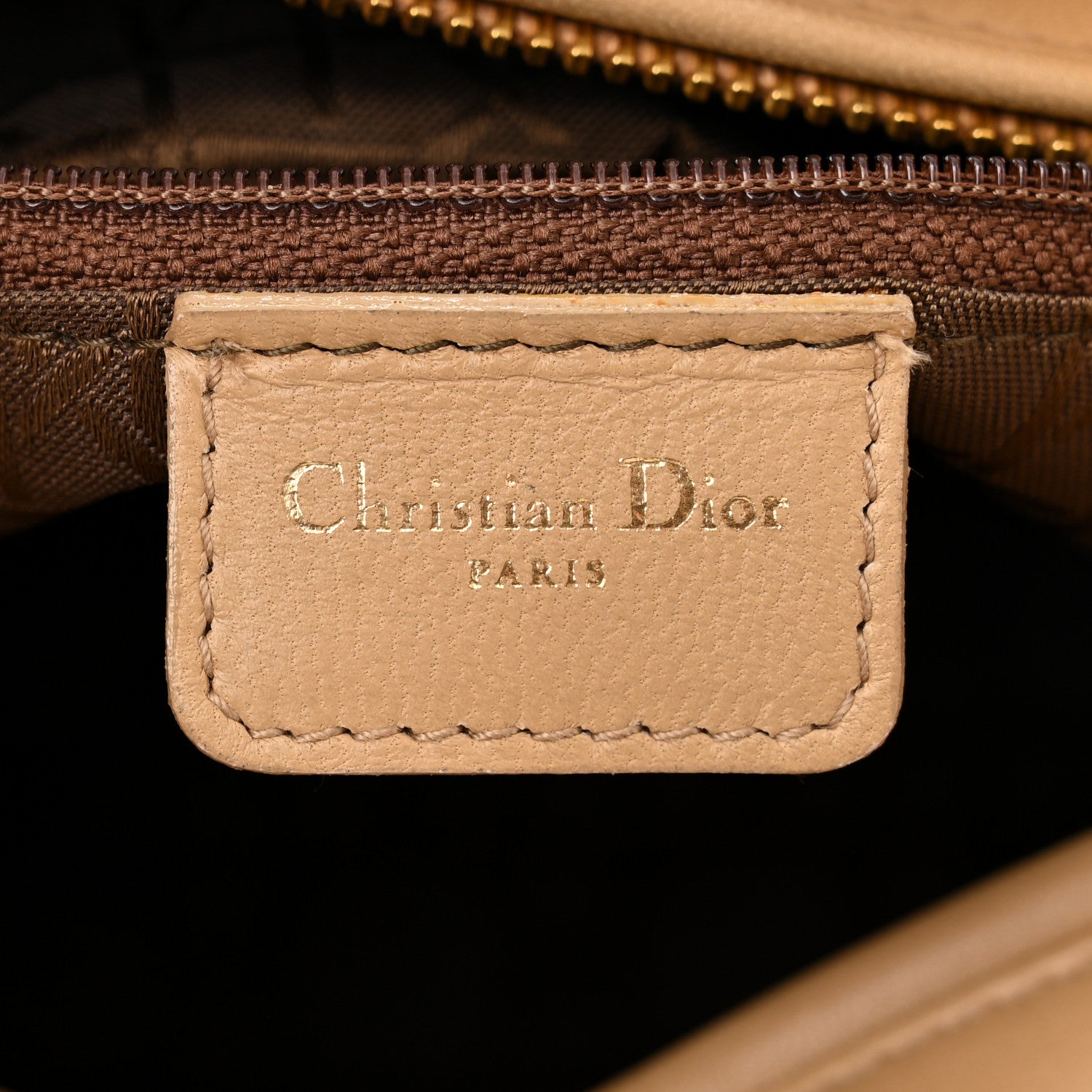 Christian Dior Lambskin Cannage Medium Lady Dior Beige 6 of 10
