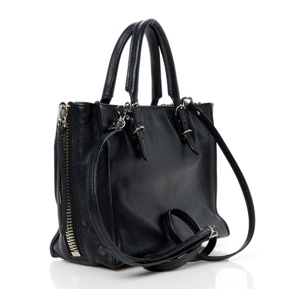 Balenciaga Calfskin Papier Mini A4 Zip Around Tote Black 4 of 12