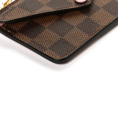 Louis Vuitton Damier Ebene Recto Verso Card Holder Rose Ballerine 10 of 11