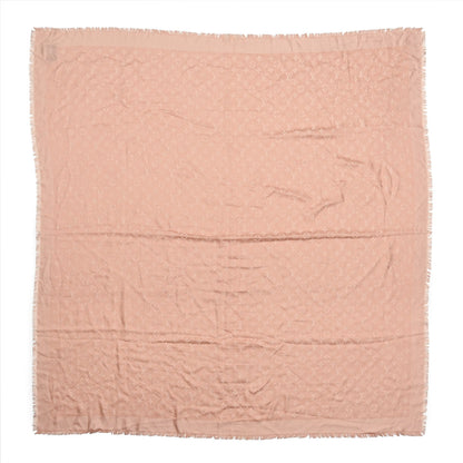Louis Vuitton Silk Wool Monogram Shawl Rose 1 of 4