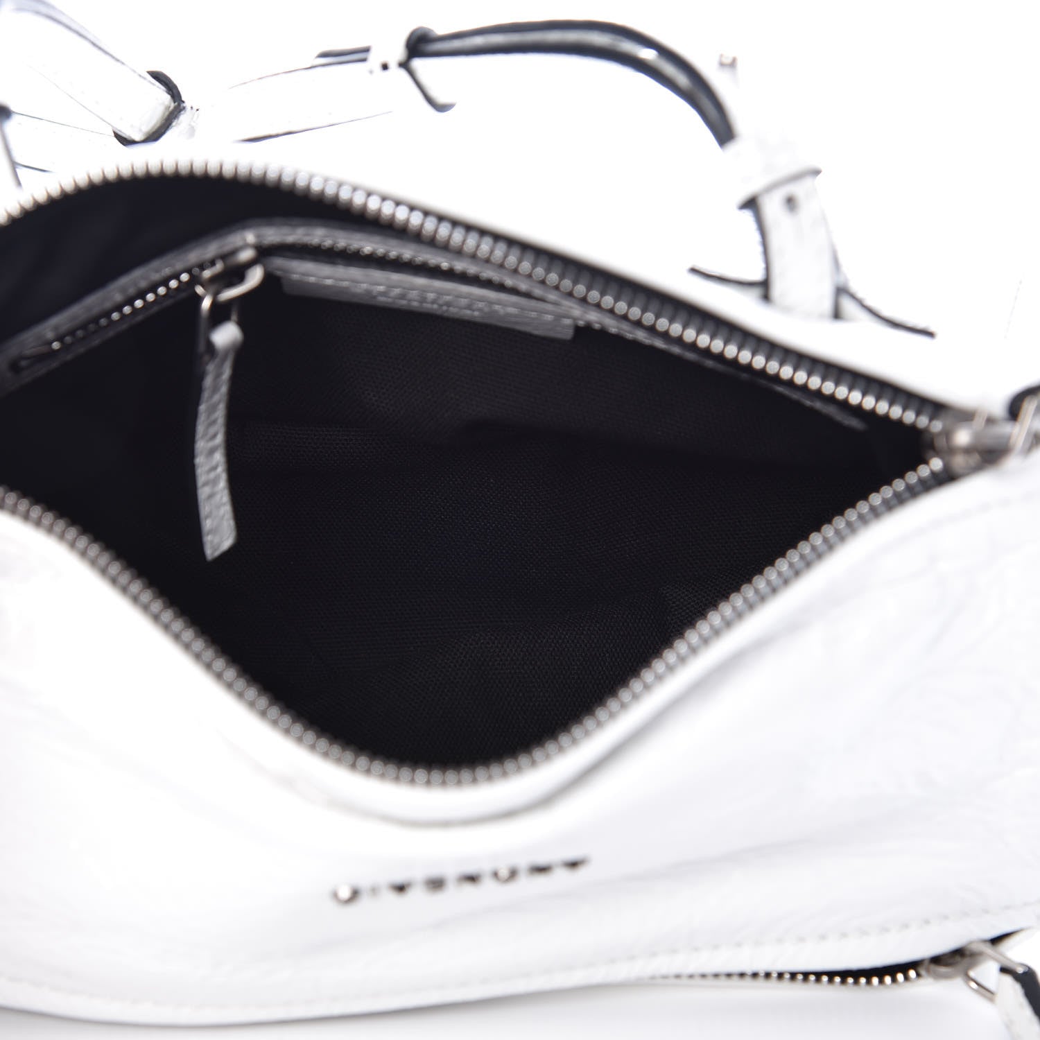 Givenchy Crinkled Patent Deerskin Mini Pandora White 6 of 13