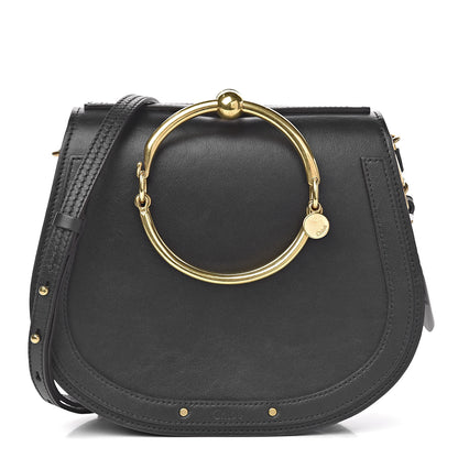 Chloe Calfskin Suede Medium Nile Bracelet Bag Black 1 of 11