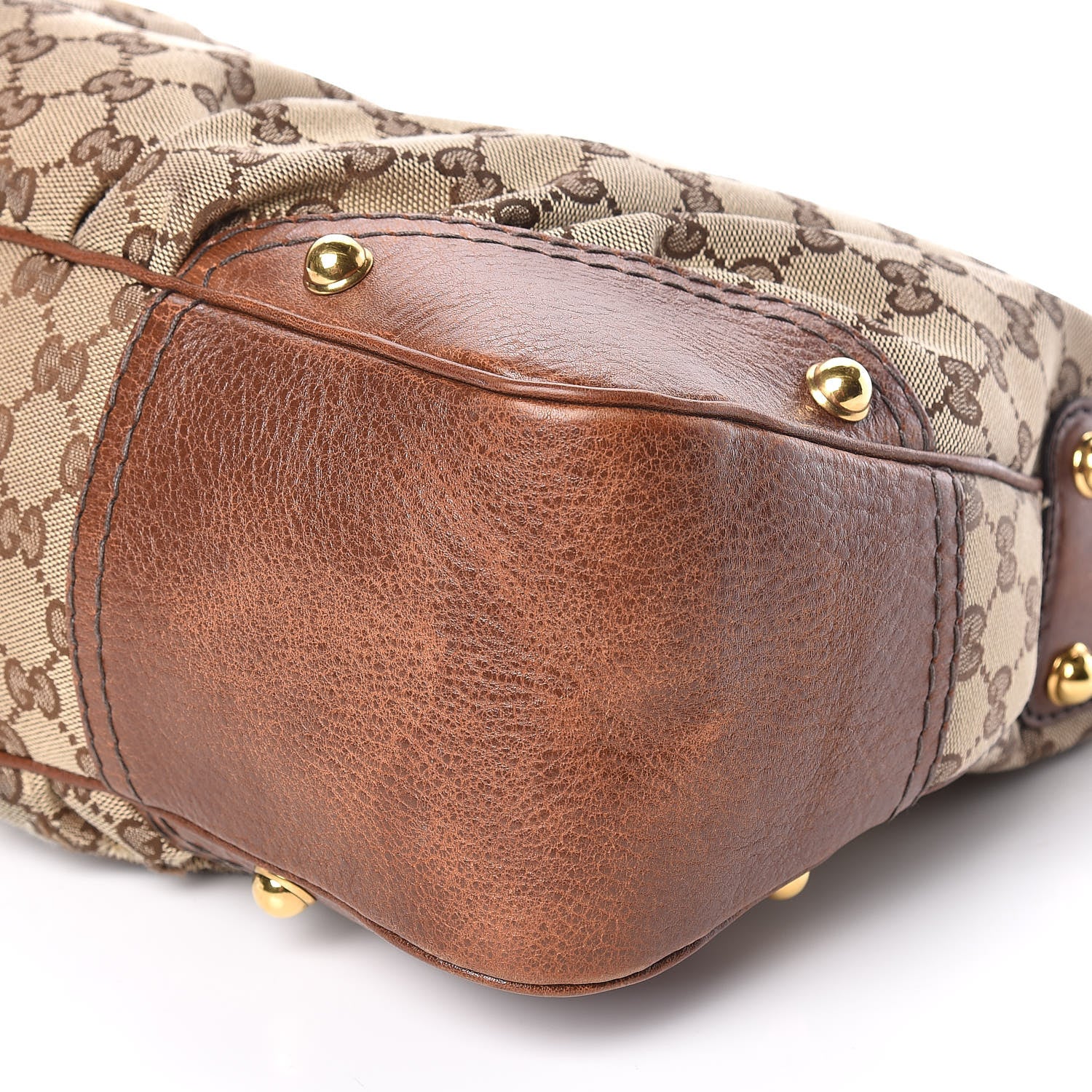 Gucci Monogram Medium Jockey Hobo Brown 9 of 13