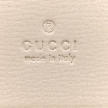 Gucci GG Supreme Monogram Azalea Calfskin Horsebit 1955 Card Case Wallet Beige Ebony Mystic White 6 of 8