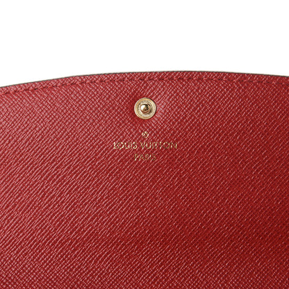 Louis Vuitton Damier Ebene Emilie Wallet Red 6 of 7