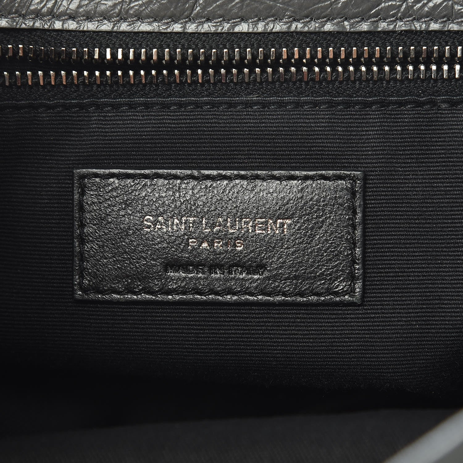 Saint Laurent Crinkled Calfskin Matelasse Monogram Large Niki Chain Satchel Storm 6 of 14