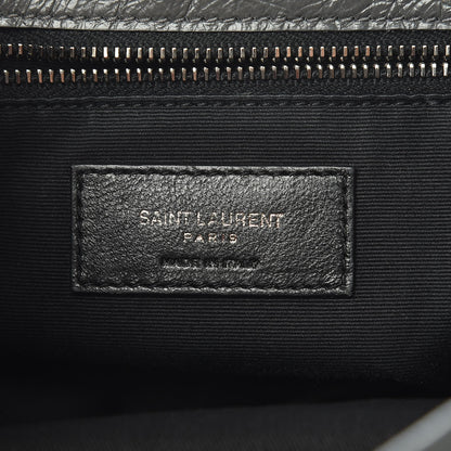 Saint Laurent Crinkled Calfskin Matelasse Monogram Large Niki Chain Satchel Storm 6 of 14