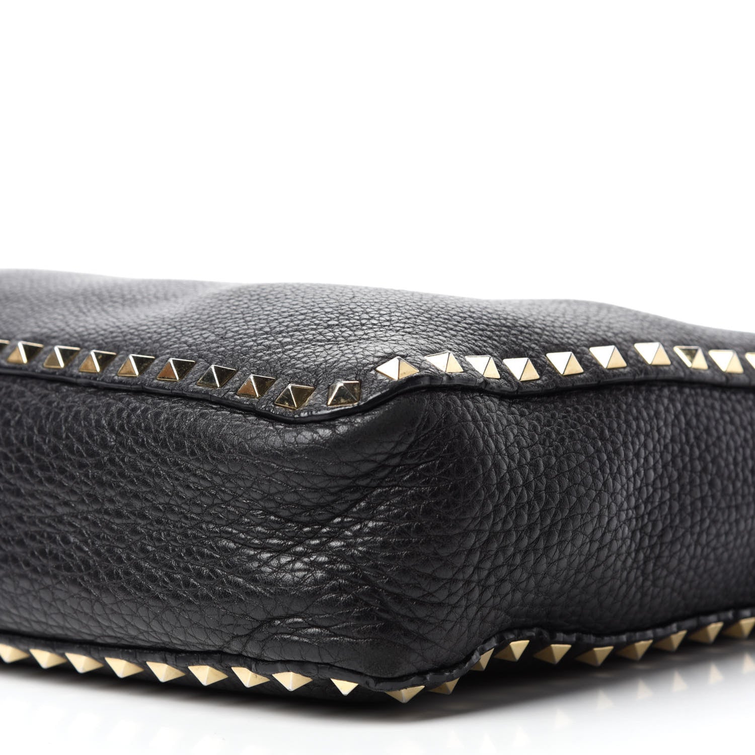 Valentino Garavani Pebbled Calfskin Large Rockstud Flip-Lock Messenger Bag Black 7 of 12