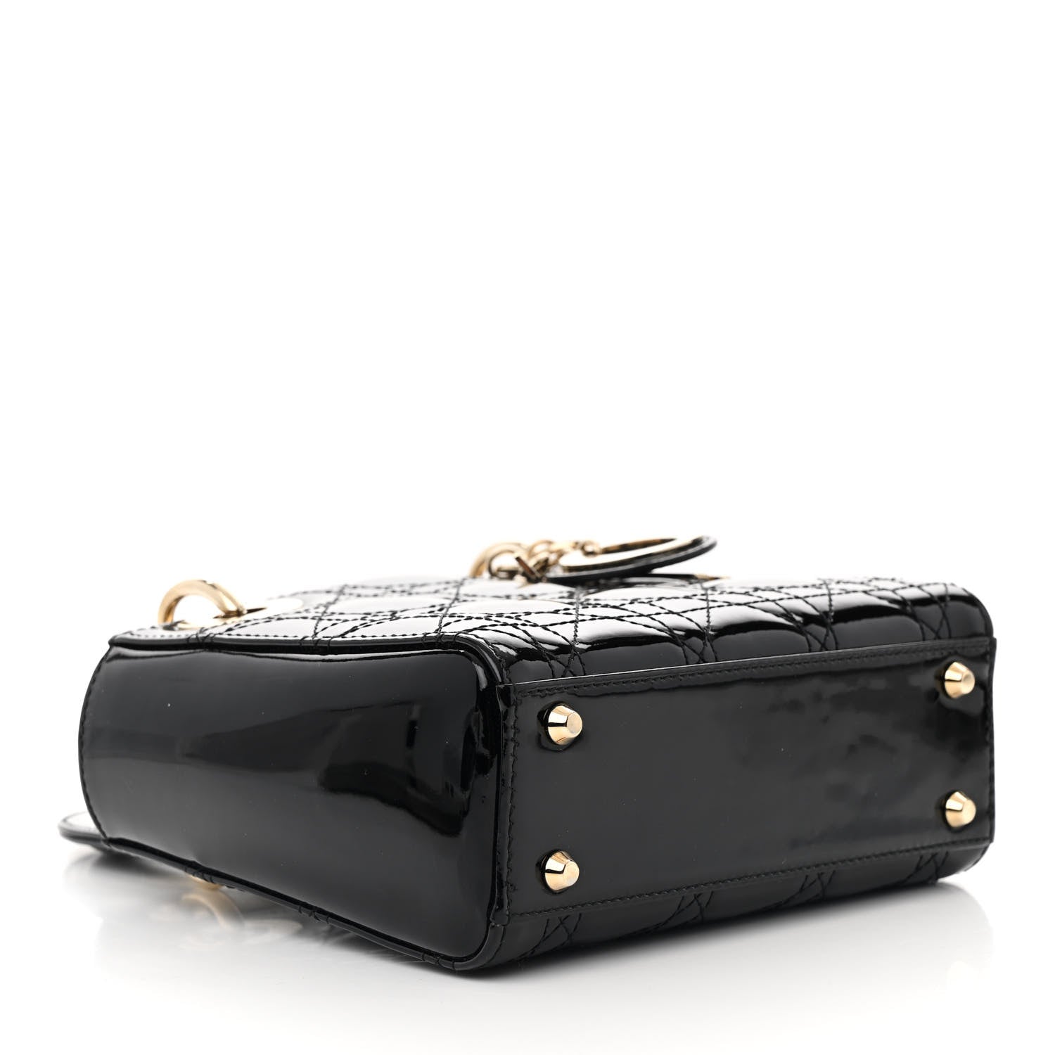 Christian Dior Patent Cannage Mini Lady Dior Black 4 of 11
