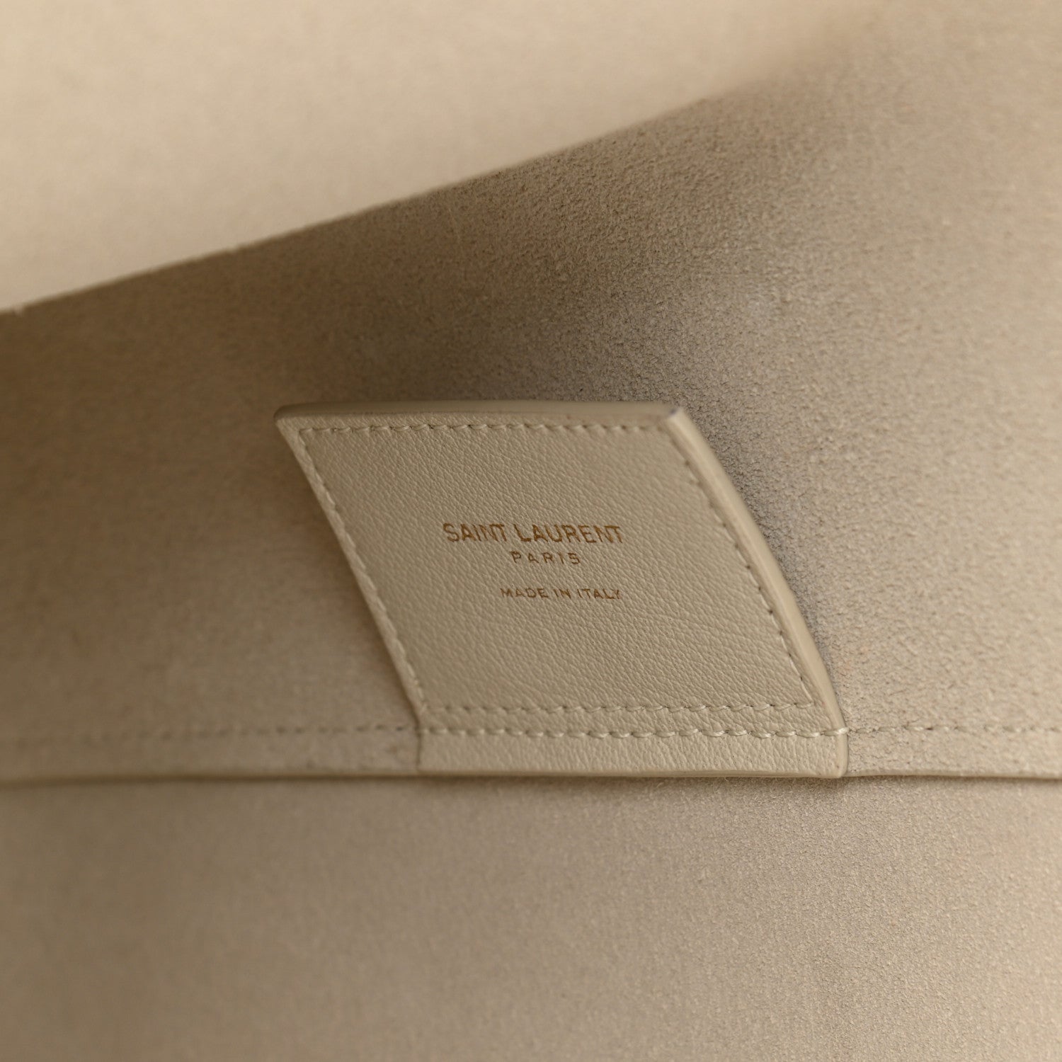 Saint Laurent Calfskin Large Shopping Tote Porcellana 7 of 12