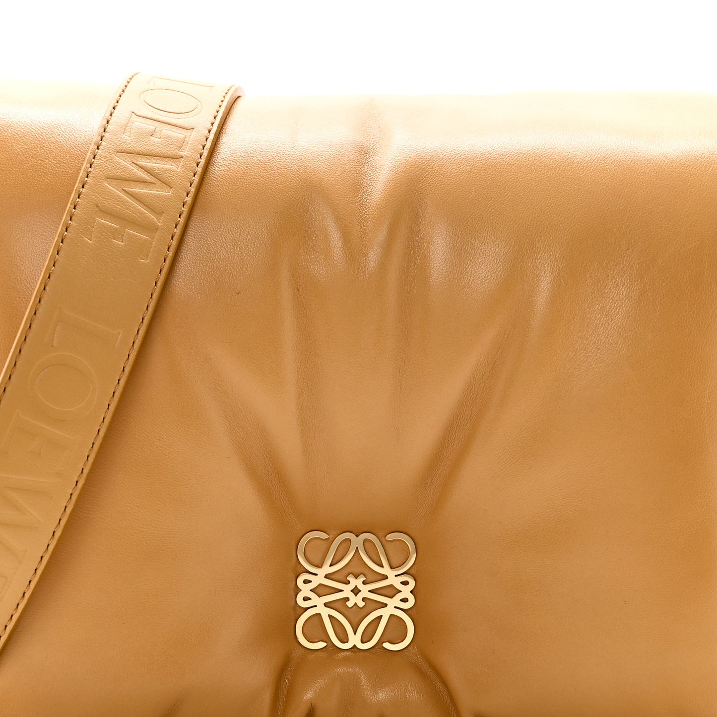 Lambskin Goya Puffer Bag Oak