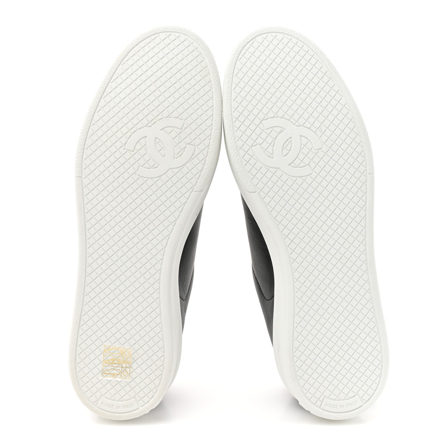 Chanel Calfskin CC Womens Sneakers 37 Black 7 of 10